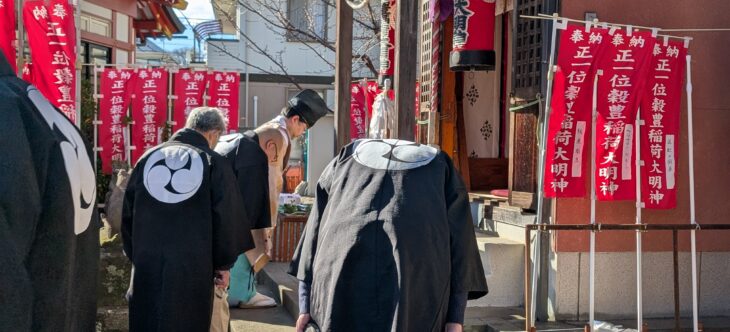2/6　国分寺 本町南町八幡神社での初午祭に参列